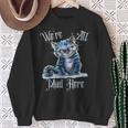 We'Re All Mad Here Cheshire Cat Alice Wonderland Book Kids Sweatshirt Gifts for Old Women