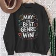Whimsical Book Genre Battle Sweatshirt Gifts for Old Women