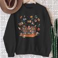 Whimsical Kids Reading Bookshelf Sweatshirt Gifts for Old Women