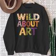 Wild About Art Books Animal Safari Children's Art Teacher Sweatshirt Gifts for Old Women Wild About Art Books Animal Safari Children's Art Teacher Sweatshirt Gifts for Old Women