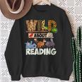Wild About Reading Book Lover Bookworm Library Day Sweatshirt Gifts for Old Women Wild About Reading Book Lover Bookworm Library Day Sweatshirt Gifts for Old Women