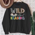 Wild About Reading Reading Books & Bookworm For Book Reader Sweatshirt Gifts for Old Women