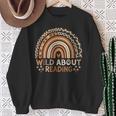 Wild About Reading Books Reader Lover Bookworm Library Day Sweatshirt Gifts for Old Women