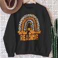 Wild About Reading Books Teacher Leopard Rainbow Men Women Kids Sweatshirt Gifts for Old Women