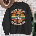 Wild About Reading Bruh Cool Leopard Animal Cheetah Book Sweatshirt Gifts for Old Women