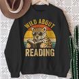Wild About Reading Cheetah Book Leopard Print Kids Boys Girl Sweatshirt Gifts for Old Women