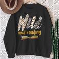 WILD ABOUT READING I Love Books Bookworm Library Day Sweatshirt Gifts for Old Women
