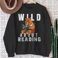Wild About Reading Love Books Nerd Bookworm Librarian Sweatshirt Gifts for Old Women Wild About Reading Love Books Nerd Bookworm Librarian Sweatshirt Gifts for Old Women