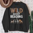 Wild About Reading Retro Animal Book Lover Librarian Teacher Sweatshirt Gifts for Old Women Wild About Reading Retro Animal Book Lover Librarian Teacher Sweatshirt Gifts for Old Women