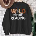 Wild About Reading Teacher Reading Books Back To School Sweatshirt Gifts for Old Women Wild About Reading Teacher Reading Books Back To School Sweatshirt Gifts for Old Women