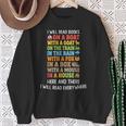 I Will Read Book On Boat Kids Book Reading Sweatshirt Gifts for Old Women