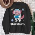 Women's Axolotl Books Readsalotl Reading Bookworm Boys Girls Kids Sweatshirt Gifts for Old Women
