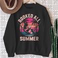 Womens Book Girl Summer Beach Vacation Book Lover Sweatshirt Gifts for Old Women