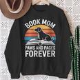 Women's Book Mom Dog Lover Paws And Pages Forever Sweatshirt Gifts for Old Women