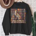 Women's Cheetah Face Women Cheetah Print Stuff Books Nerds Cheetah Sweatshirt Gifts for Old Women