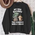 Women's Cute Fantasy Book Reader Apparel Dog Dragon Bookish Magic Sweatshirt Gifts for Old Women Women's Cute Fantasy Book Reader Apparel Dog Dragon Bookish Magic Sweatshirt Gifts for Old Women