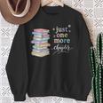 Women's Just One More Chapter Cozy Pastel Bookworm Cute Book Reader Sweatshirt Gifts for Old Women