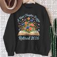 Women's New Chapter Begins Retired 2026 Watercolor Floral Book Women Sweatshirt Gifts for Old Women Women's New Chapter Begins Retired 2026 Watercolor Floral Book Women Sweatshirt Gifts for Old Women