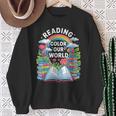 Women's Reading Colors Our World Rainbow Books Kids Sweatshirt Gifts for Old Women