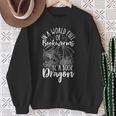 IN A WORLD FULL OF BOOKWORMS BE A Book Dragon Reader Sweatshirt Gifts for Old Women