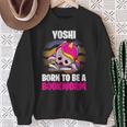 Yoshi Born To Be A Bookworm Personalized Sweatshirt Gifts for Old Women