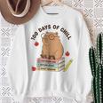 100 Days Of Chill Cute Capybara School Book Lover Sweatshirt Gifts for Old Women
