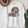 Adorable Hedgehog Book Nerd Tee Shirt Sweatshirt Gifts for Old Women