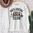 Anti-Social Book Club Booktrovert Bookish Bookworm Sweatshirt Gifts for Old Women