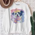 Baby Goat Small Book Reading Animal Lover Graphic Portrait Comfort Colors Crop Top Sweatshirt Gifts for Old Women