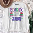 Back To School Book Reader Reading Is My Jam Bookworm Raglan Baseball Tee Sweatshirt Gifts for Old Women