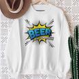 Beer Is My Superpower Comic Book Sweatshirt Gifts for Old Women