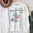 This Is My Book Character Costume I Pigeon Reading Tee Sweatshirt Gifts for Old Women