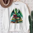 Book Dragon Reading Books Sweatshirt Gifts for Old Women Book Dragon Reading Books Sweatshirt Gifts for Old Women