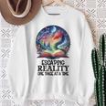 Book Dragon Reading Escaping Reality One Page Bookish Dragon Sweatshirt Gifts for Old Women