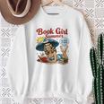 Book Girl Summer We Read At Dawn Sweatshirt Gifts for Old Women