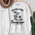 Book Girl Summer Reading Duck Retro Beach Vacation Bookworm Sweatshirt Gifts for Old Women