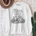 Book Lover Bookworm Feral Readers Club Raccoon Opossum Sweatshirt Gifts for Old Women