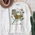 Book Lover Frog Quiet Please Cute Librarian Cartoon Sweatshirt Gifts for Old Women