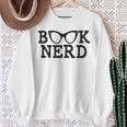 BOOK NERD Glasses Reading Lover Bookworm Teacher Quote Women Sweatshirt Gifts for Old Women