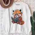 Book Reading Red Panda Reader Animal Cute Red Panda Premium Tri-Blend Sweatshirt Gifts for Old Women