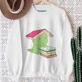 Bookasaurus T-Rex Reading Dinosaur Book PunShirt Sweatshirt Gifts for Old Women