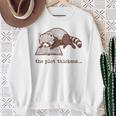 Bookish Red Panda Reading Fiction Book Vintage Bookworms Premium Tri-Blend Sweatshirt Gifts for Old Women