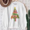 Books Christmas Tree Xmas Librarian Book Lovers Pajama Sweatshirt Gifts for Old Women