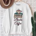 Books And Coffee Sweatshirt Gifts for Old Women