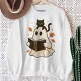 Books Ghost Reading Book Halloween Library Cat Fall Sweatshirt Gifts for Old Women Books Ghost Reading Book Halloween Library Cat Fall Sweatshirt Gifts for Old Women