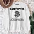 Booktrovert Definition Book Lover Bookworm Bookish Reading Sweatshirt Gifts for Old Women