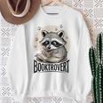 Booktrovert Raccoon Reading And Coffee For Book Lover Sweatshirt Gifts for Old Women