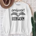 Bookworm Ambivert Fun Book Lovers Reading Sweatshirt Gifts for Old Women
