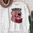 BOOOKS Zombie Dog Reading a Book Halloween Teacher For Men Women Kids Sweatshirt Gifts for Old Women
