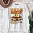 Camping Reading Fun Book Lover Camper Librarian Sweatshirt Gifts for Old Women